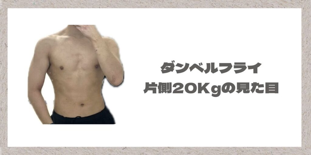 ダンベルフライ20kg見た目写真