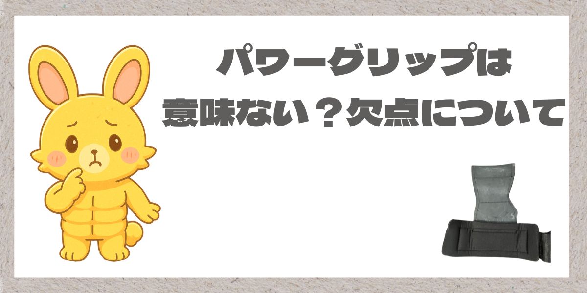 パワーグリップの欠点についてのイメージ
