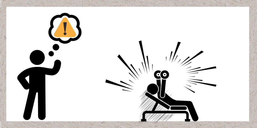 反動を使うのは危険のイメージイラスト