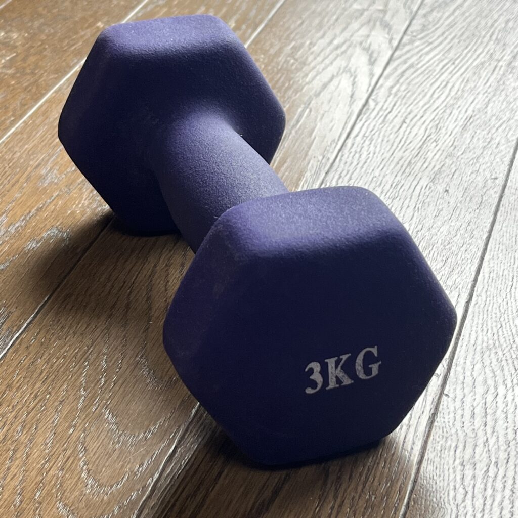 紫色の固定式ダンベルの写真