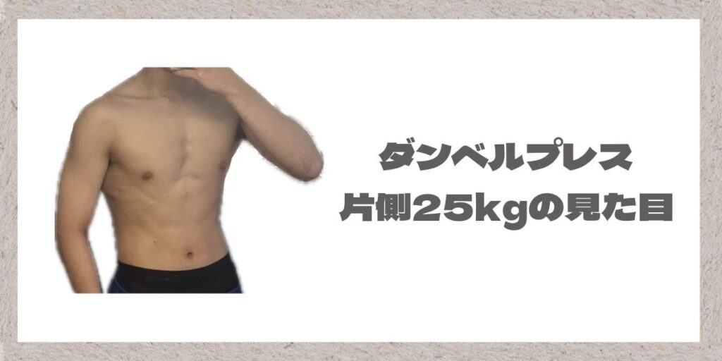 ダンベルプレス25kg見た目の写真
