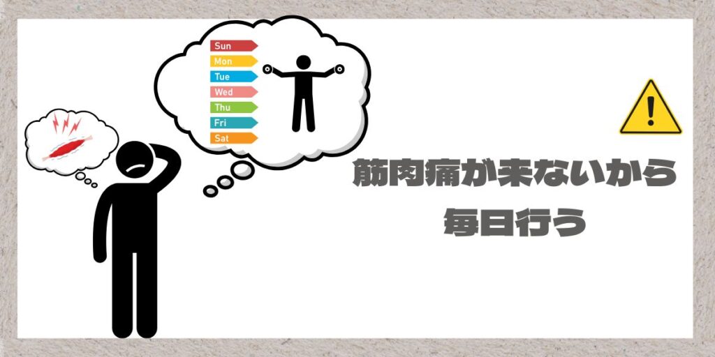 毎日同じ部位を鍛えるのはダメのイラスト