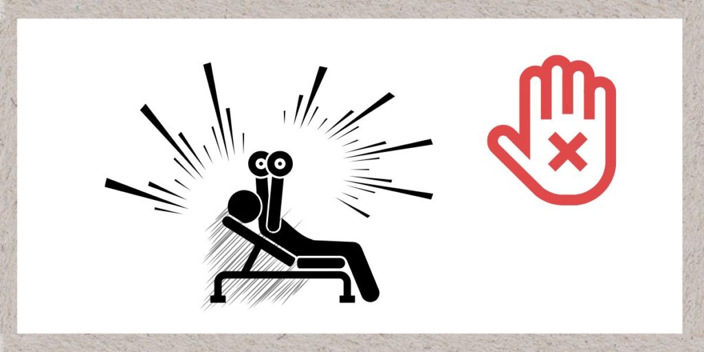 反動を使った筋トレのイメージイラスト